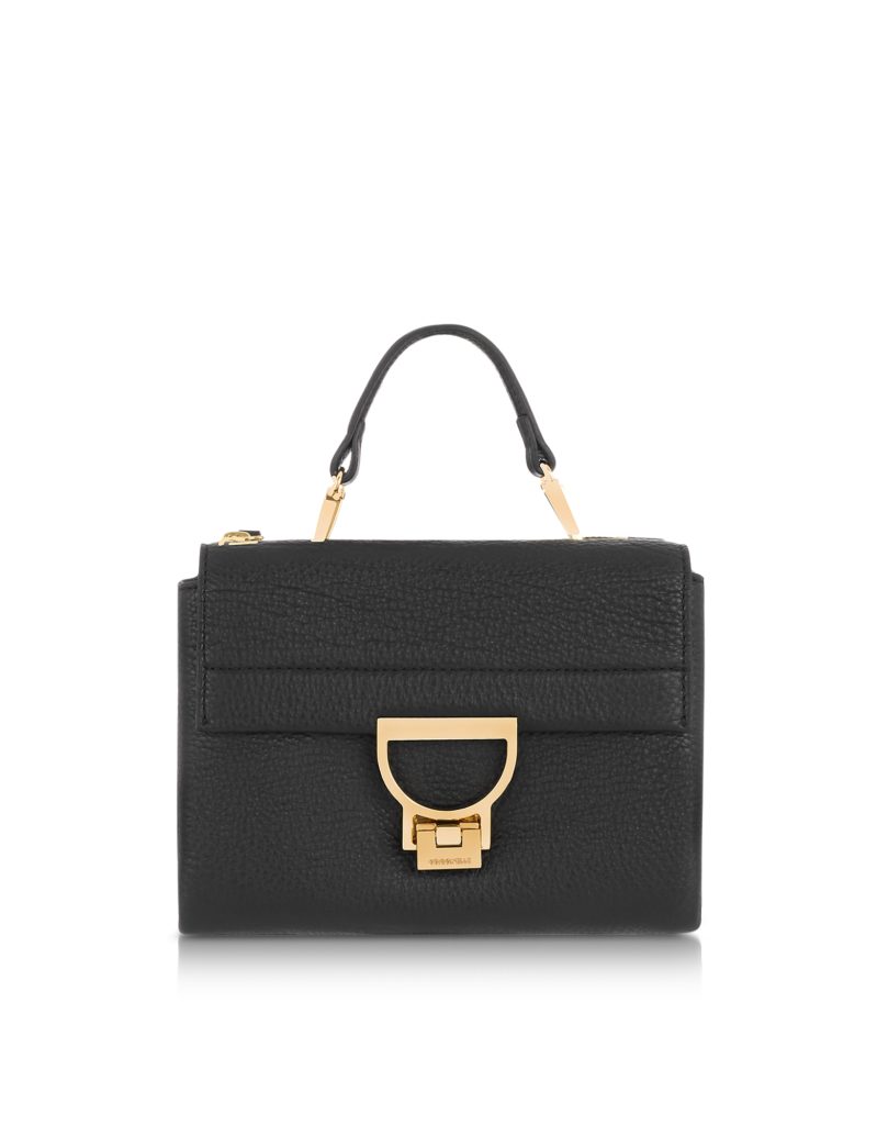 Coccinelle - Black Pebbled Leather Arlettis Mini Bag | ABOUT ICONS