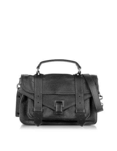 Proenza Schouler - PS1 Tiny Black Lux Leather Satchel Bag