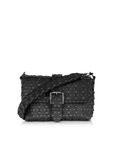RED Valentino - Black Flower Puzzle Shoulder Bag