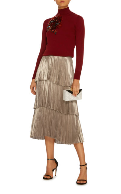 A.L.C. - Harley Metallic Skirt Neutrals