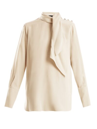 Joseph - Geoff Tie-Neck Silk Blouse