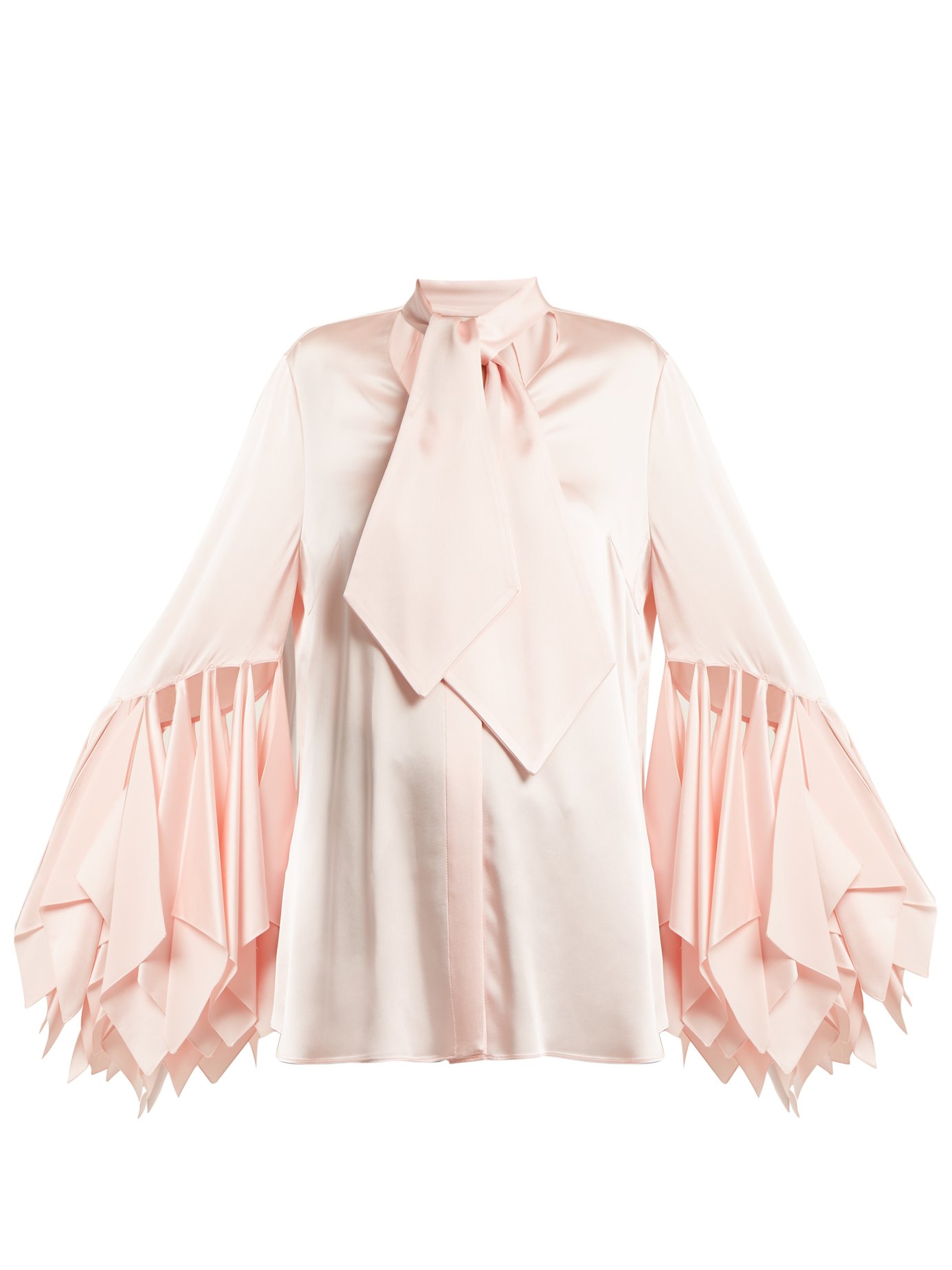 Christopher Kane - Handkerchief-Sleeve Satin Blouse | ABOUT ICONS