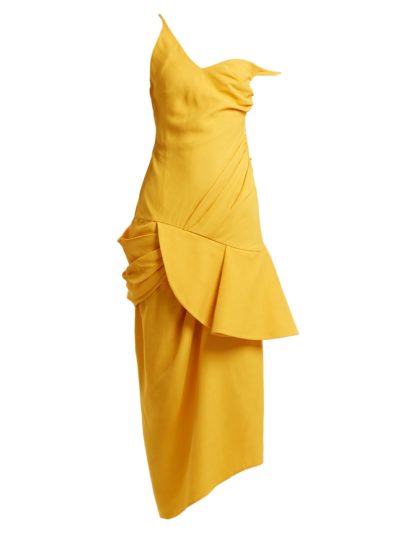 Jacquemus - Asymmetric-Neck Draped Dress