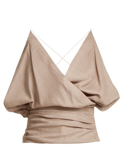 Jacquemus - Drape-Front Wool Top