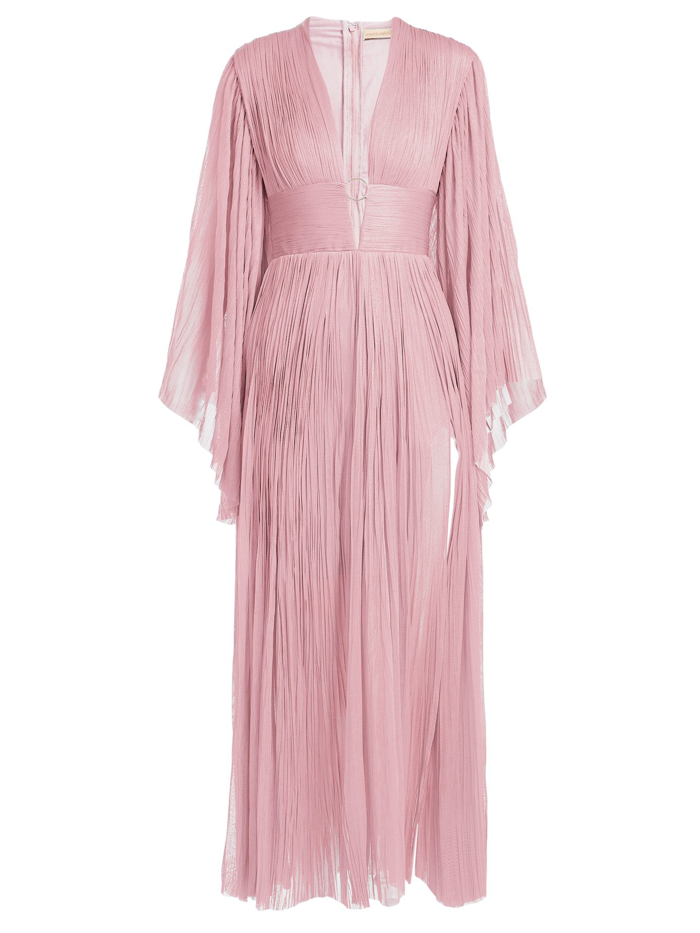 Maria Lucia Hohan - Thais Deep V-Neck Pleated Silk-Tulle Gown | ABOUT ICONS