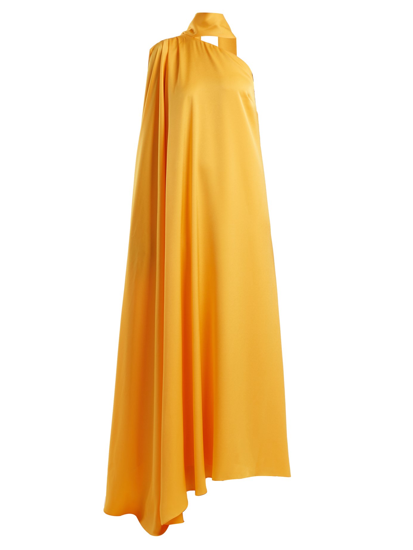 Osman - Lula One-Shoulder Satin-Back Crepe Gown | ABOUT ICONS