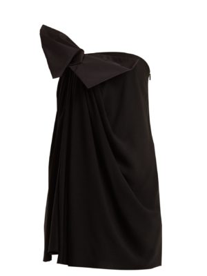 Saint Laurent - Bow-Embellished Strapless Crepe Dress