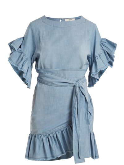 isabel marant etoile - Lelicia Chambray Dress - Light Blue