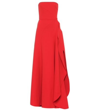 Elie Saab - Sequin And Jersey Dress - Red