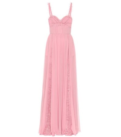 Elie Saab - Silk-Blend And Lace Gown - Pink