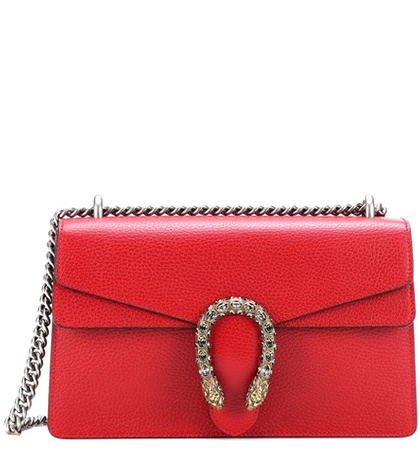 Gucci - Dionysus Leather Shoulder Bag - Red | ABOUT ICONS
