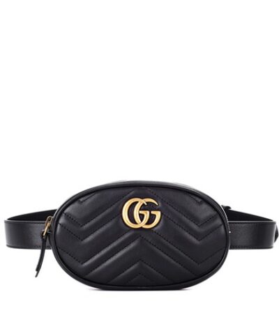 Gucci - Gg Marmont Leather Belt Bag - Black