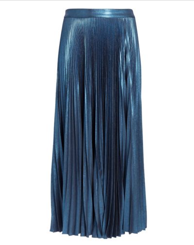 A.L.C. - Bobby Blue Metallic Pleated Skirt