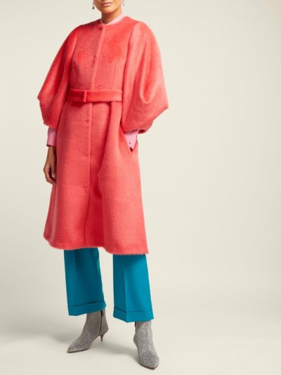 Delpozo - Single-Breasted Wool Coat - Pink Look