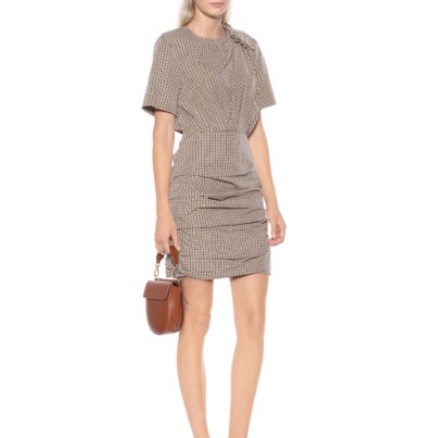 Isabel Marant Etoile - Oria Draped Checked Cotton Dress Look