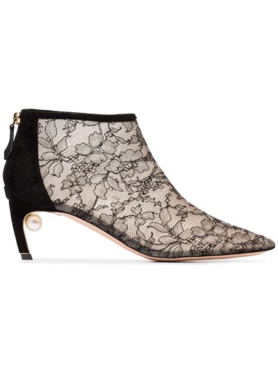 Nicholas Kirkwood - Mira Pearl 55 Booties - Black