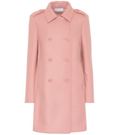 RED Valentino - Double-Breasted Wool-Blend Coat - Pink