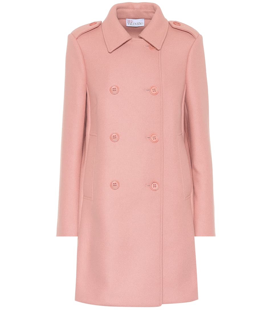 RED Valentino - Double-Breasted Wool-Blend Coat - Pink | ABOUT ICONS