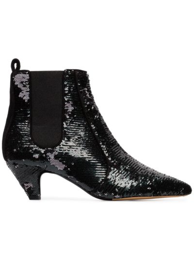 Tabitha Simmons - Effie 50 Sequin Ankle Boots - Black