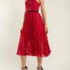 Self-Portrait - Ruffle-Trimmed Pleated Dress_Outfit
