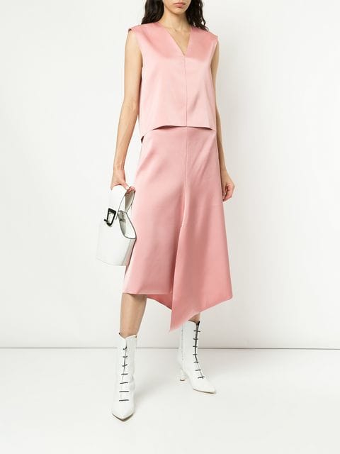 Tibi - Asymmetric Draped Skirt - Pink | ABOUT ICONS
