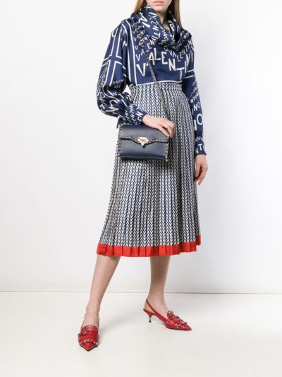 Valentino - Optical Logo Print Skirt Look