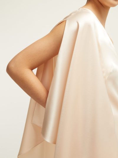 Osman - Draped Asymmetric Satin Top 2