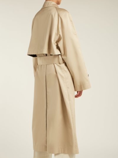 RAEY - Split-Back Cotton Trench Coat - Back