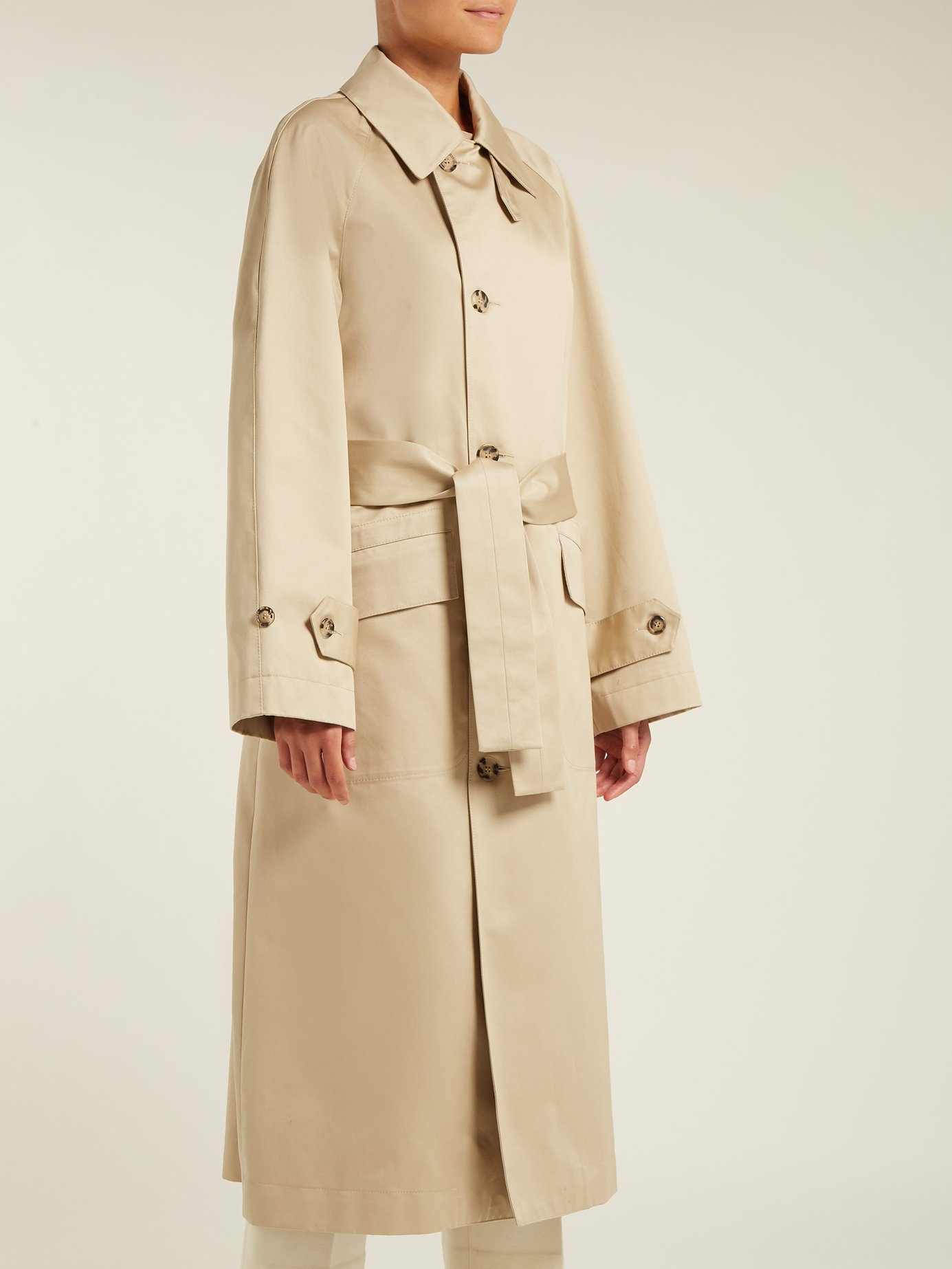 RAEY - Split-Back Cotton Trench Coat | ABOUT ICONS