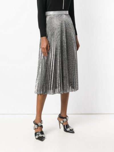 Christopher Kane - Pleated Lame Mesh Skirt Look