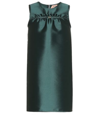 N.21 - Green Satin Twill Mini Dress