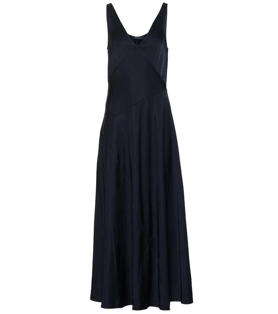 Polo Ralph Lauren - Satin Dress - Navy | ABOUT ICONS