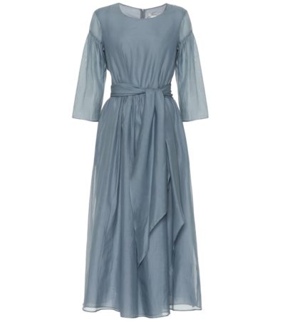 S Max Mara - Desio Cotton and Silk Midi Dress