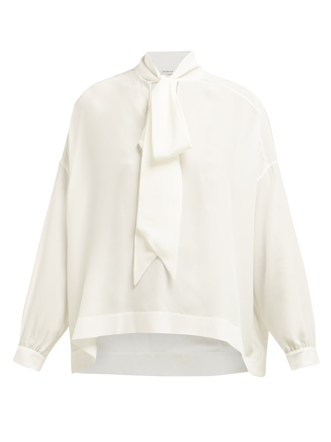 Balenciaga - Fluid Vareuse silk-crepe V-neck blouse | ABOUT ICONS