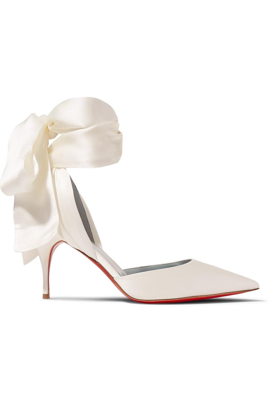 christian louboutin satin pumps