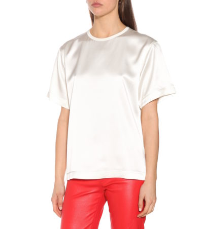 Joseph – Silk Satin Top – White - Look