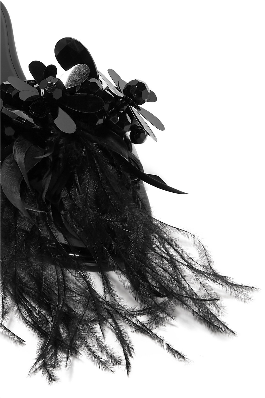 Simone Rocha - Bead and Feather-Embellished PVC Slides | ABOUT ICONS