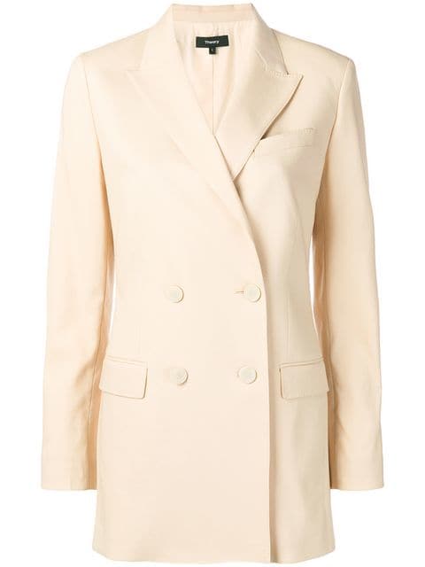 Theory - Double Breasted Blazer - Pale Pink | ABOUT ICONS
