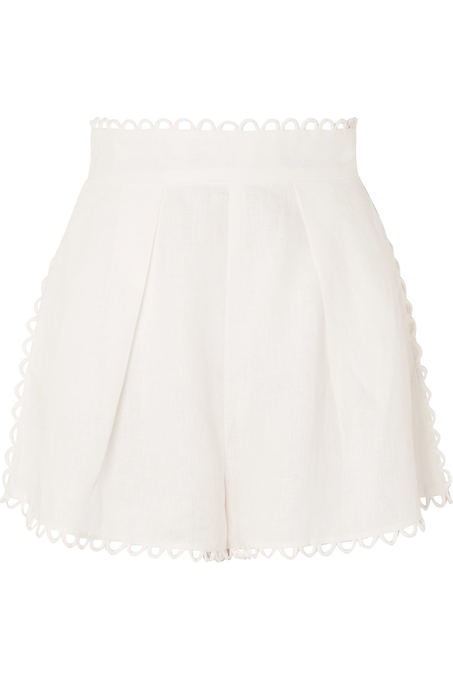 Zimmermann - Allia Picot-Trimmed Linen Shorts | ABOUT ICONS
