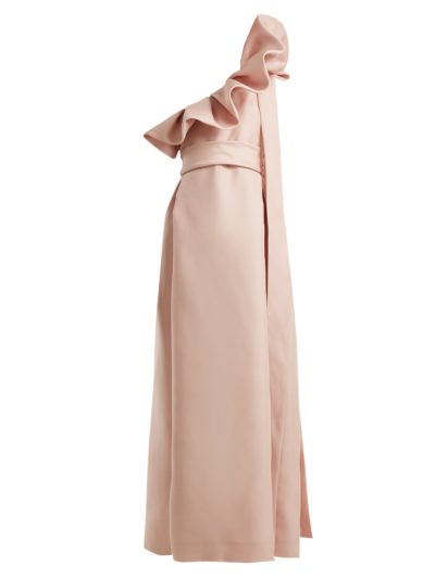 valentino - one-shoulder silk bow dress