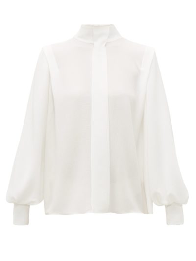 emilia wickstead - brunhilda pussy-bow crepe blouse