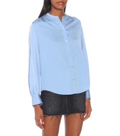 vince - stretch-silk blouse - look