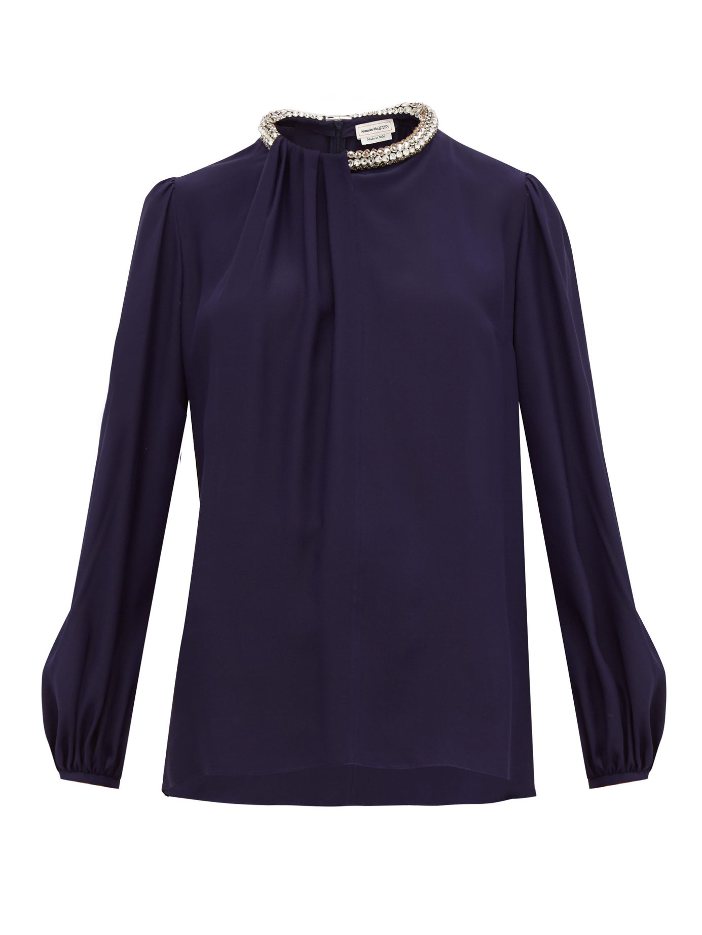 Alexander Mcqueen - Crystal-Embellished Silk Blouse | ABOUT ICONS