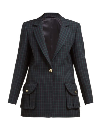 blaze milano - timeless checked wool-tweed blazer