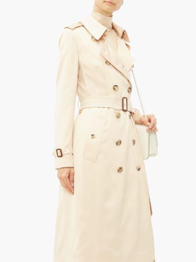 burberry - bostcastle double-breasted silk trench coat - look