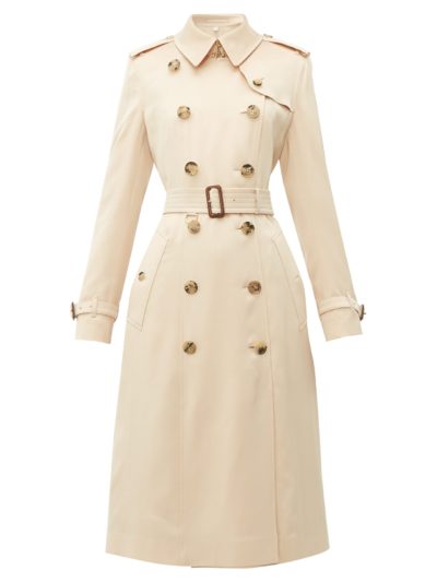 burberry - bostcastle double-breasted silk trench coat