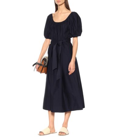 co - cotton midi dress - look