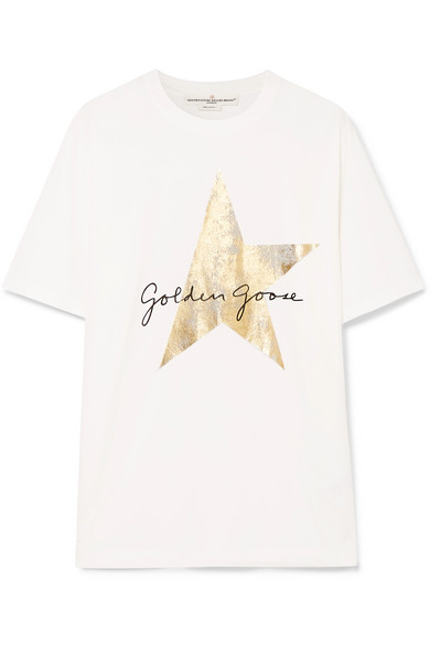 Golden Goose - Oversized Printed Cotton-Jersey T-Shirt | ABOUT ICONS
