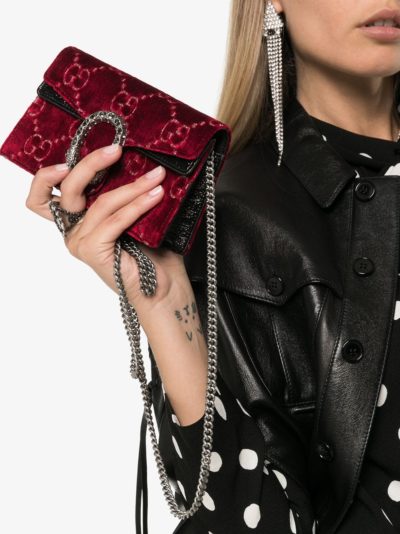 gucci - super mini dionysus gg velvet bag - look