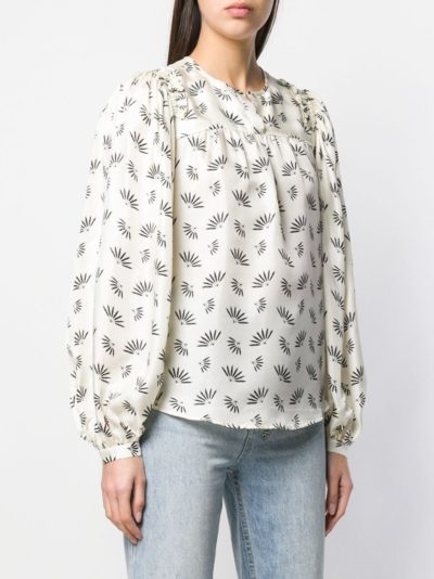 isabel marant - wheat print blouse - look